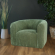 Biggs Curved Barrel Swivel Accent Chair in Forest Green Corduroy Fabric
